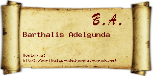 Barthalis Adelgunda névjegykártya
